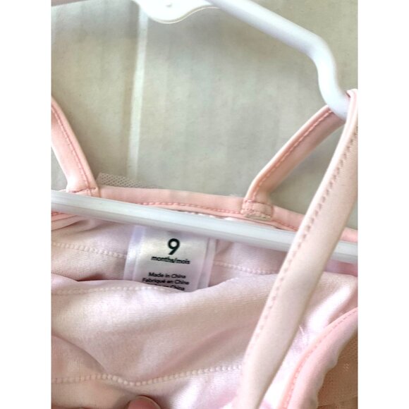 Carters GIrls Infant Baby Size 9 months 1 Piece Bathing Swimsuit suit Pink Ruffl - Picture 3 of 4